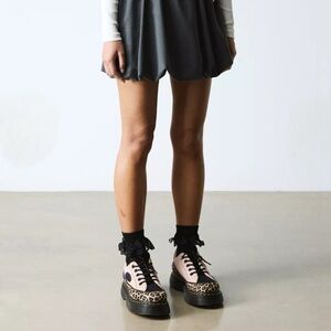 NEW IN BOX WITH TAGS Dr. Martens Buzz 5-Eye Leopard and Suede Powder Pink Shoes